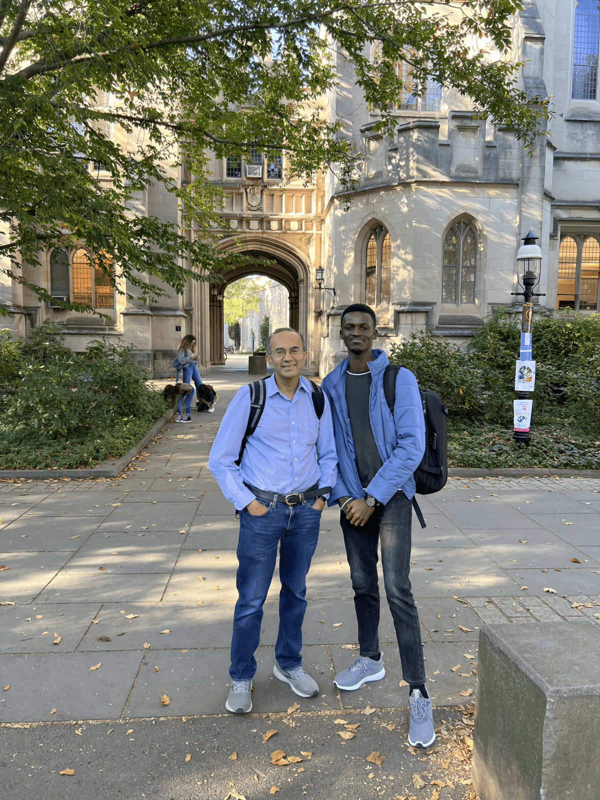 Godwin Obi with Aspire Founder Tarun Khanna at Princeton University